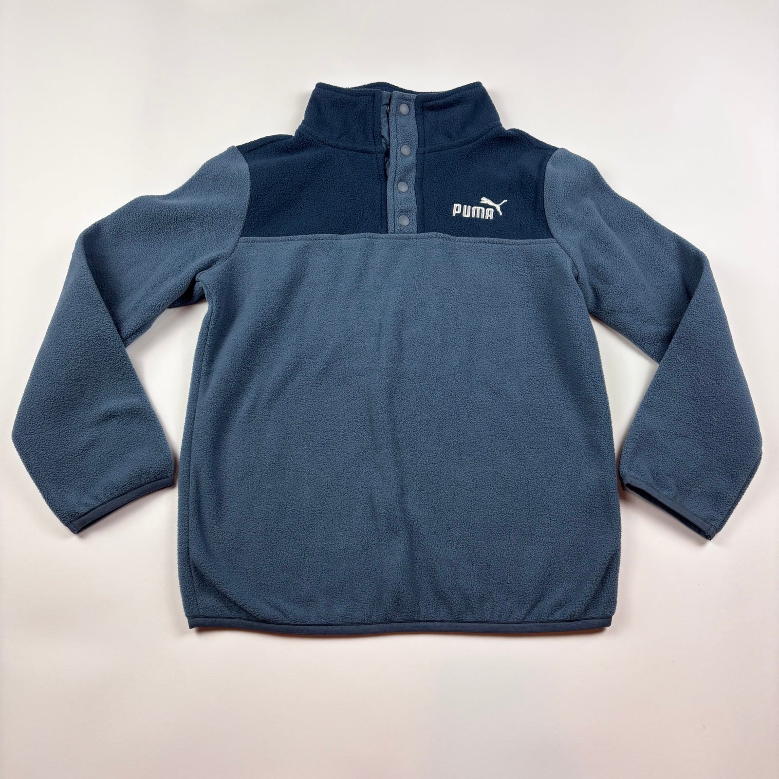 Puma Used Kids Youth Fleece Blue Pullover