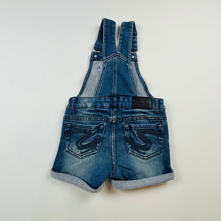 Silver Jean "Nisha" Overalls - Size 6 Youth