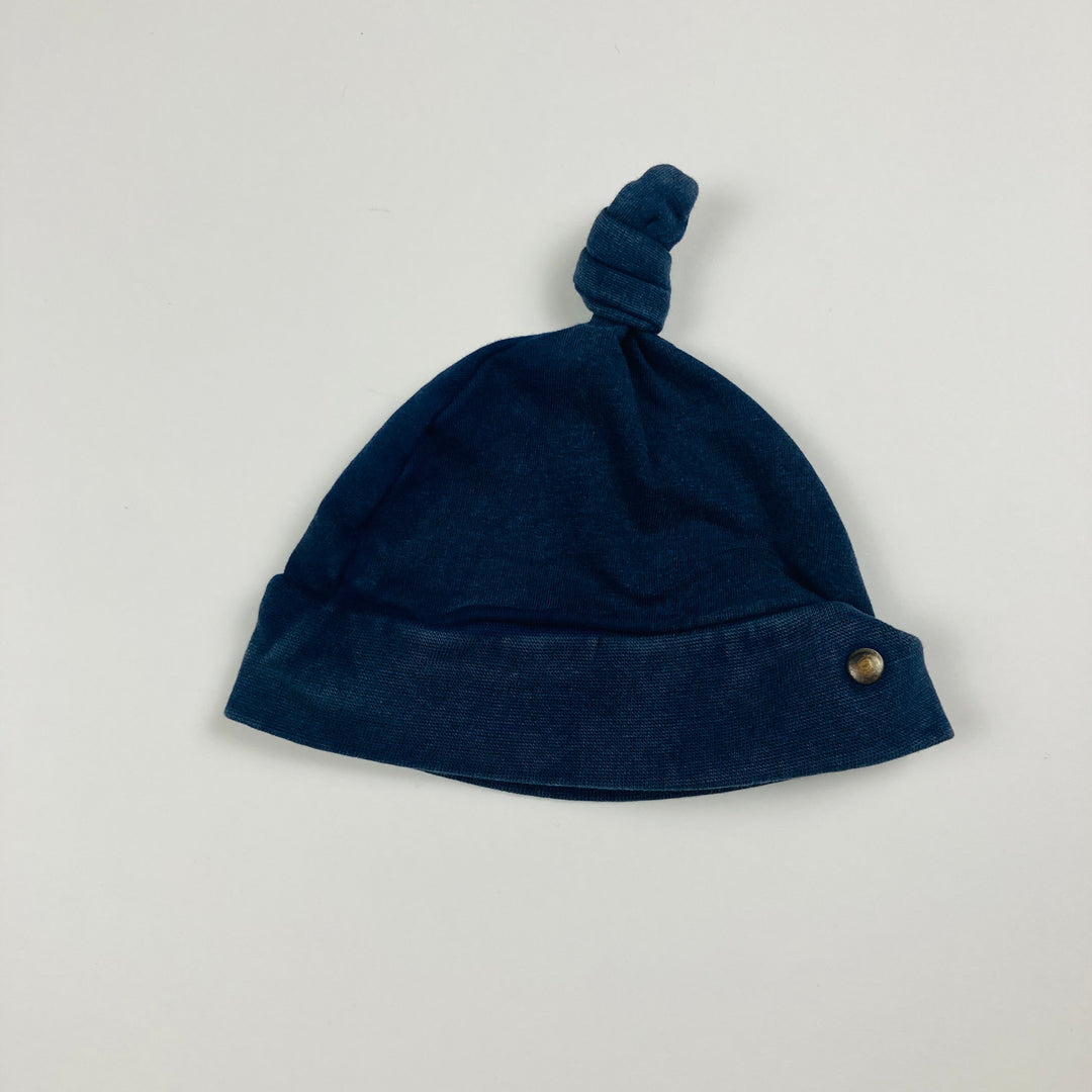 L'oved Baby Faux Denim Knotted Cap - 0-3 Months - Pitter Patter Boutique