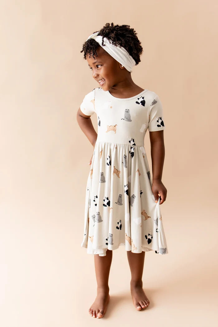 Kyte Baby - Short Sleeve Bamboo Twirl Dress (8 &amp; 10 Youth)