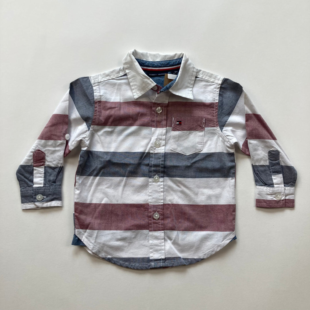 Tommy Hilfiger Long Sleeve Shirt - Size 18 Months - Pitter Patter Boutique