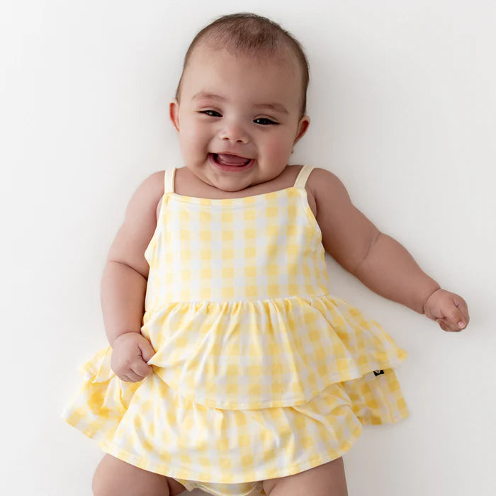 Kyte Baby -  Bamboo Spaghetti Strap Ruffle Romper