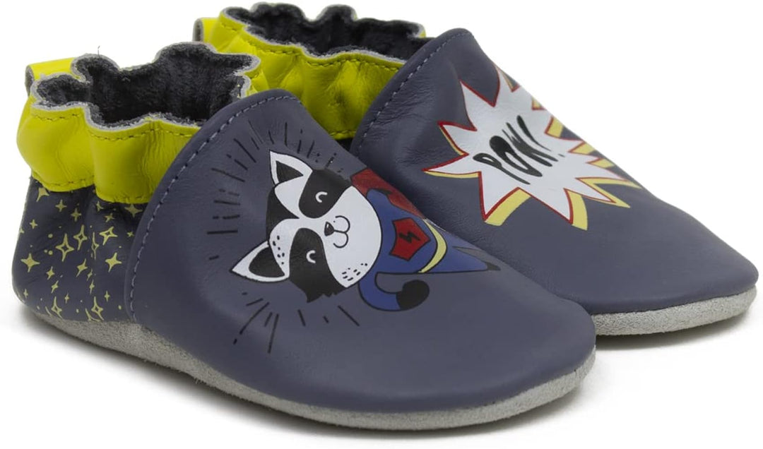 Robeez - "Hero" Soft Sole Leather  Crib Shoes