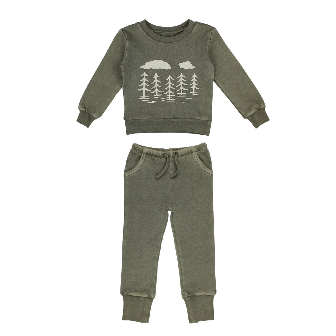 L'oved Baby - Organic Cozy Graphic Sweatshirt & Jogger Set - Pitter Patter Boutique