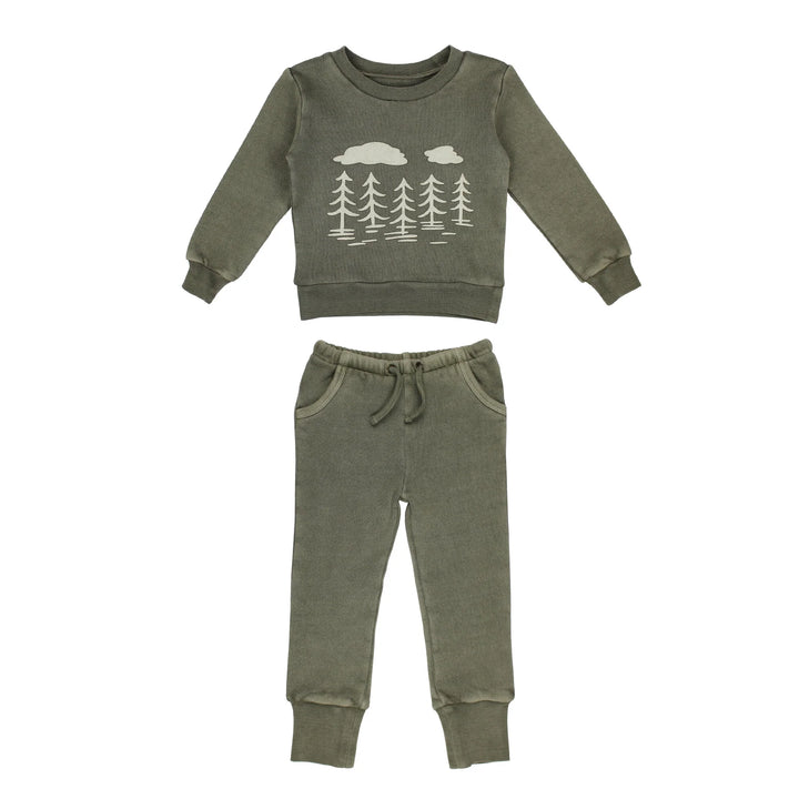 L'oved Baby - Organic Cozy Graphic Sweatshirt & Jogger Set - Pitter Patter Boutique