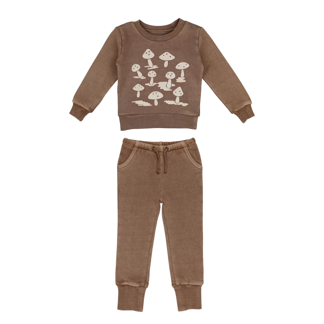 L'oved Baby - Organic Cozy Graphic Sweatshirt & Jogger Set - Pitter Patter Boutique