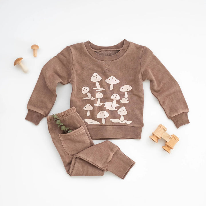 L'oved Baby - Organic Cozy Graphic Sweatshirt & Jogger Set - Pitter Patter Boutique