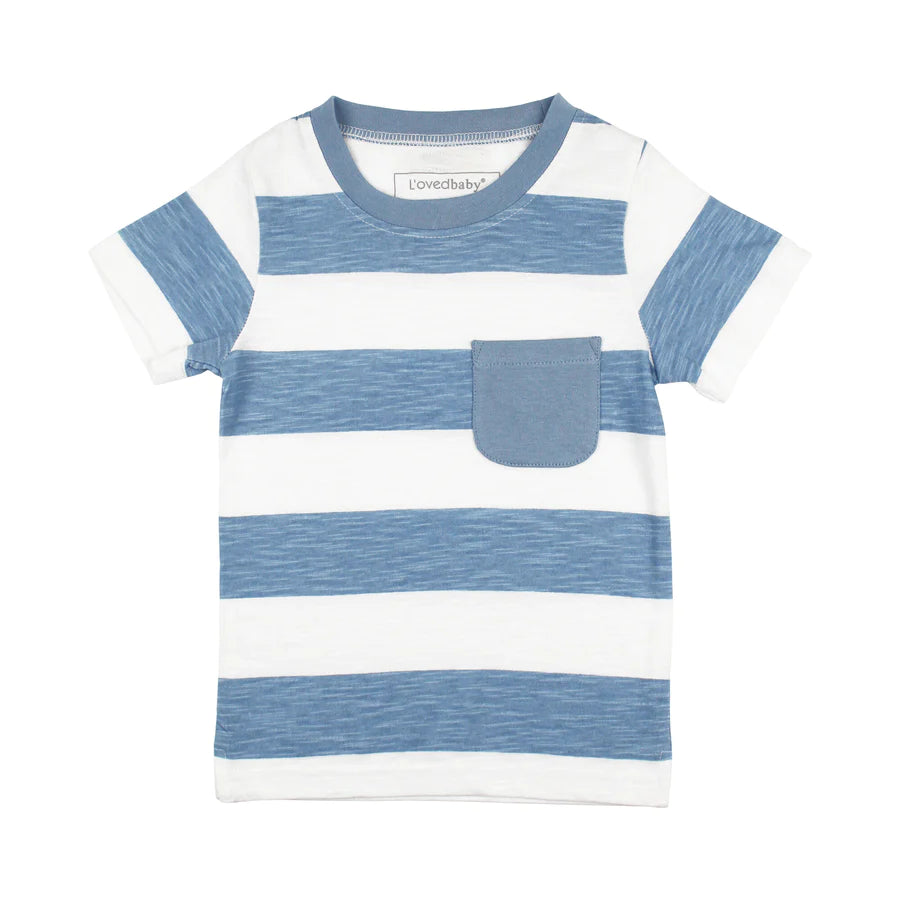 L'oved Baby Slub Jersey Pool Stripe Tee