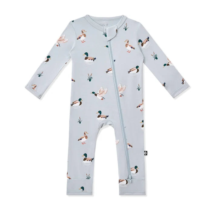 Kyte Baby - Bamboo Zippered Romper (Mallard Duck)