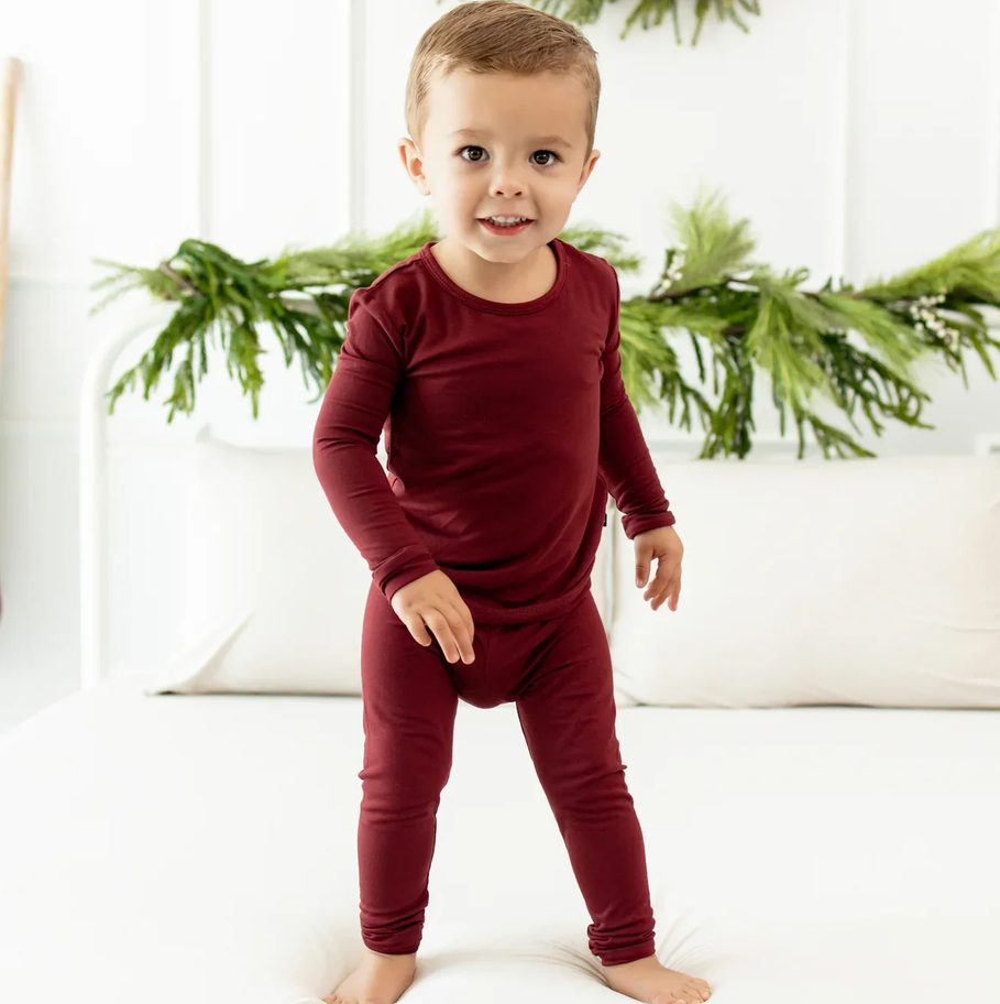 Kyte Baby - Long Sleeve Bamboo Pajamas (Burgundy)