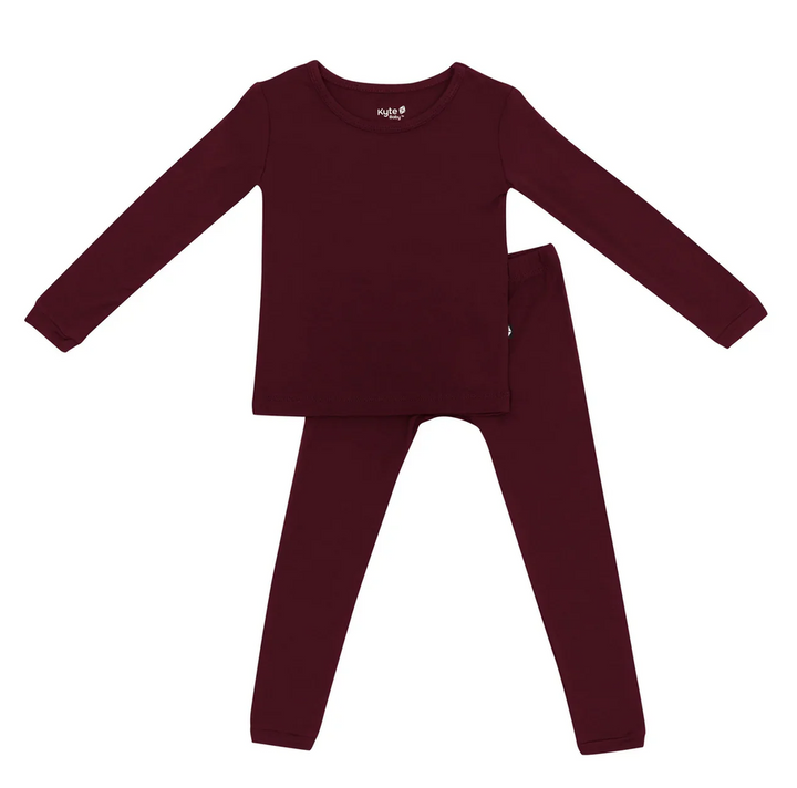 Kyte Baby - Long Sleeve Bamboo Pajamas (Burgundy)