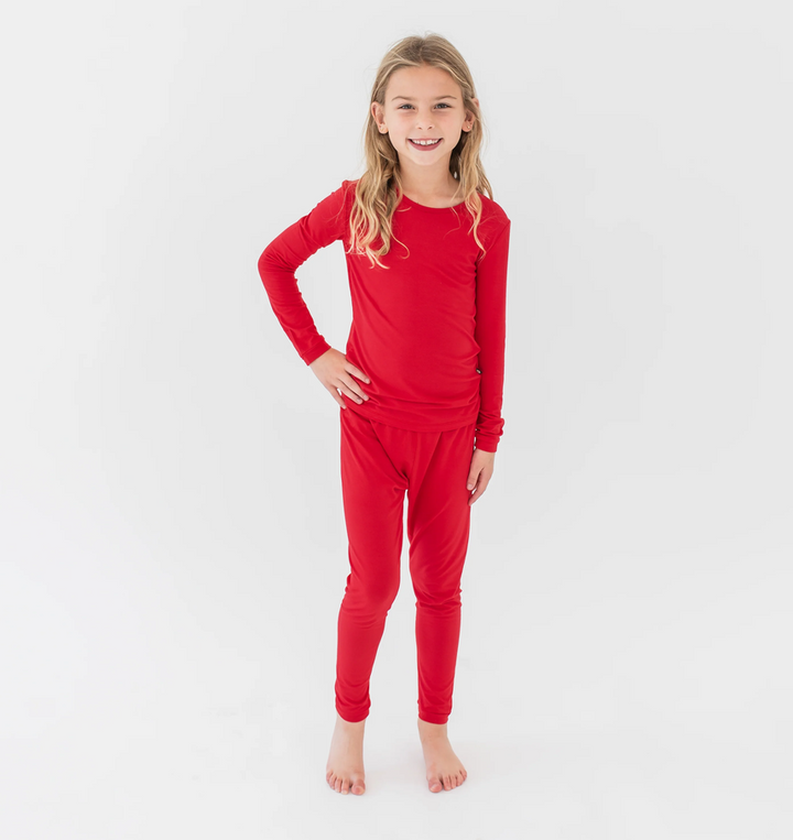 Kyte Baby - Long Sleeve Bamboo Pajamas (Cardinal)