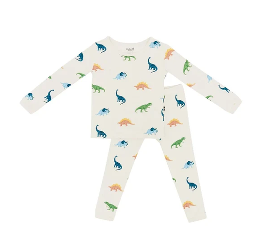 Kyte Baby - Long Sleeve Bamboo Pajamas (Ecru Roar)