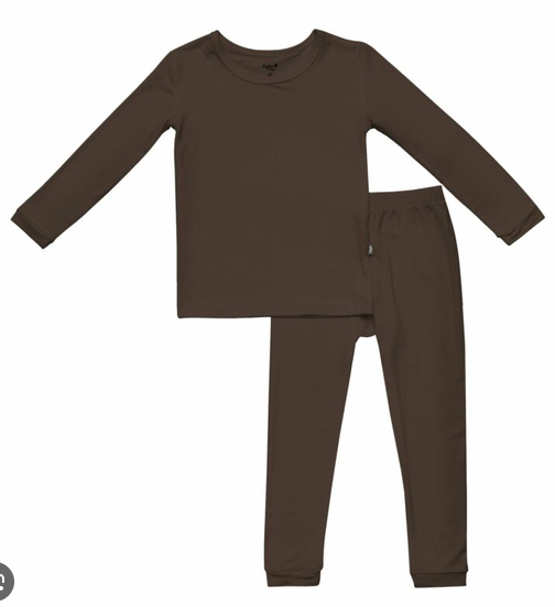 Kyte Baby - Long Sleeve Bamboo Pajamas (Espresso)