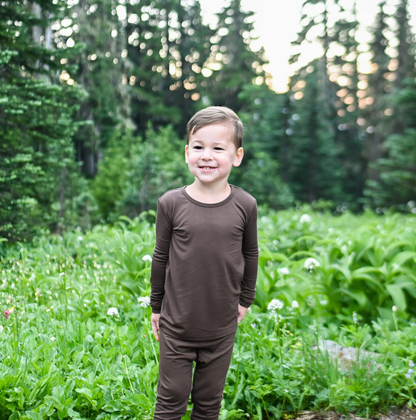 Kyte Baby - Long Sleeve Bamboo Pajamas (Espresso)