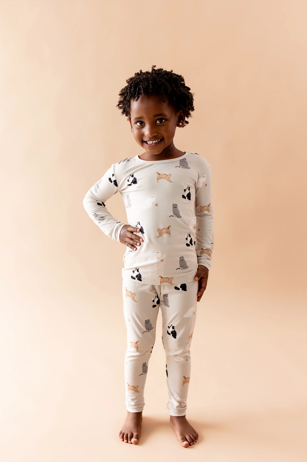 Kyte Baby - Long Sleeve Bamboo Pajamas (Fluffy Cat)