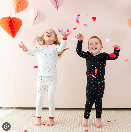 Kyte Baby - Long Sleeve Bamboo Pajamas (Heart Rainbow)