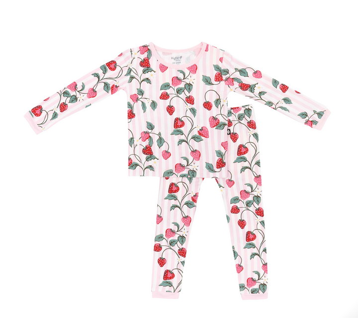 Kyte Baby - Long Sleeve Bamboo Pajamas (Strawberry Fields)