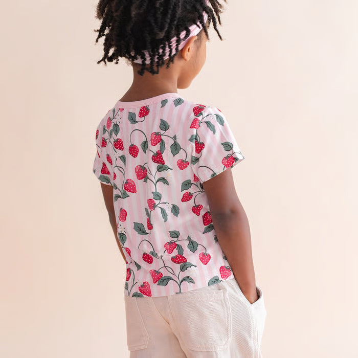 Kyte Baby - Kids/Youth Basic Short Sleeve Tee (Strawberry Fields)