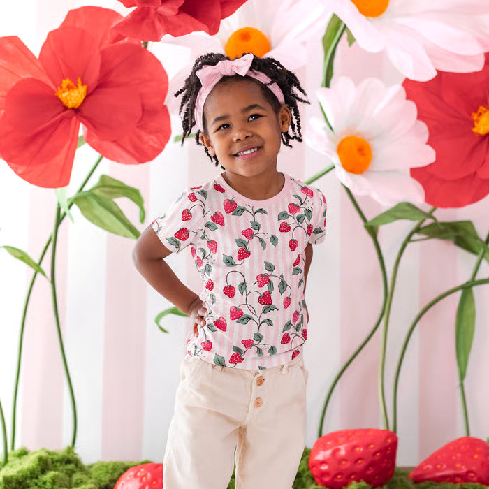 Kyte Baby - Kids/Youth Basic Short Sleeve Tee (Strawberry Fields)
