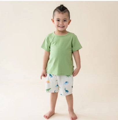 Kyte Baby - Bamboo Drawstring Shorts in Ecru Roar
