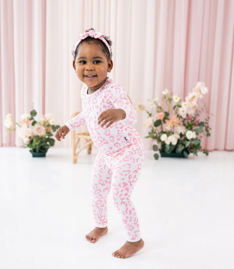 Kyte Baby - Long Sleeve Bamboo Pajamas (Sakura Leopard)