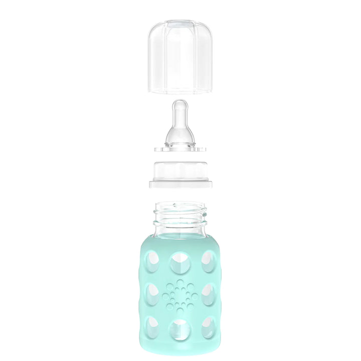 Lifefactory - 4oz Glass Baby Bottle - Pitter Patter Boutique