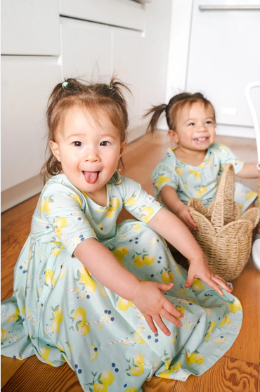 Loulou Lollipop - Kids Twirl Skater Dress (Lemon Squeezy)