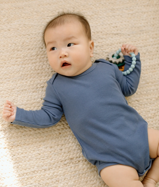 Loulou Lollipop - Waffle Long Sleeve Baby Bodysuit