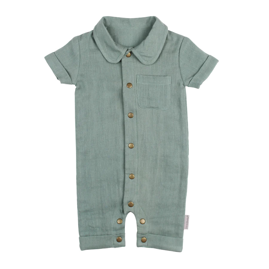 L'oved Baby Short Sleeve Sprig Coverall