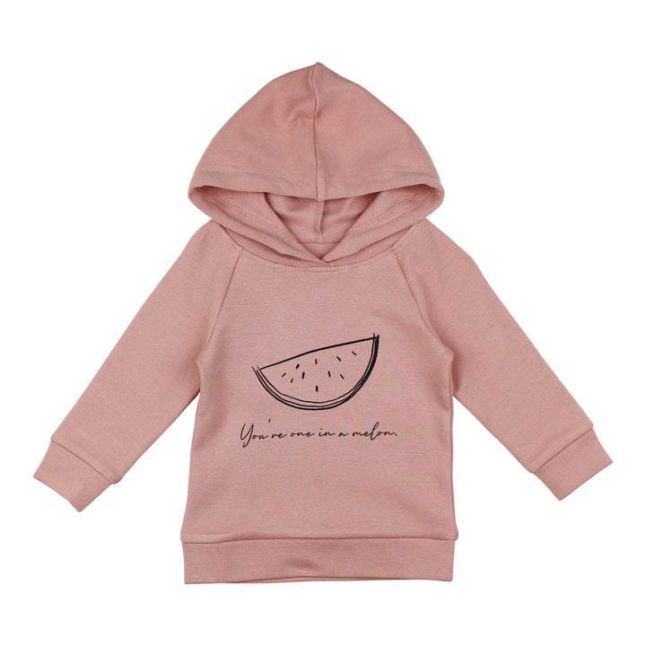 L'oved Baby Raglan Kids Hoodie - Mauve Watermelon