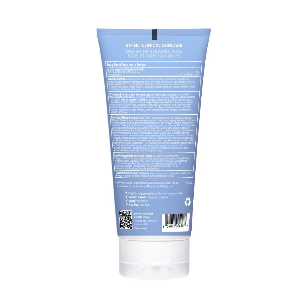 Think Sun - Think Sport Zinc Oxide Sunscreen SPF 50+ (6oz/177mL)