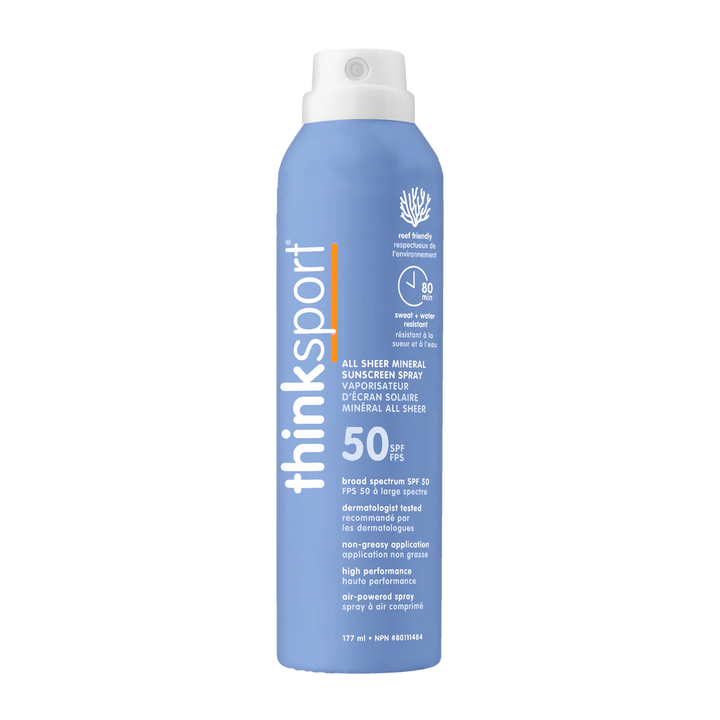 Thinksport - All Sheer Mineral Sunscreen Spray SPF 50+ (6oz/177mL)