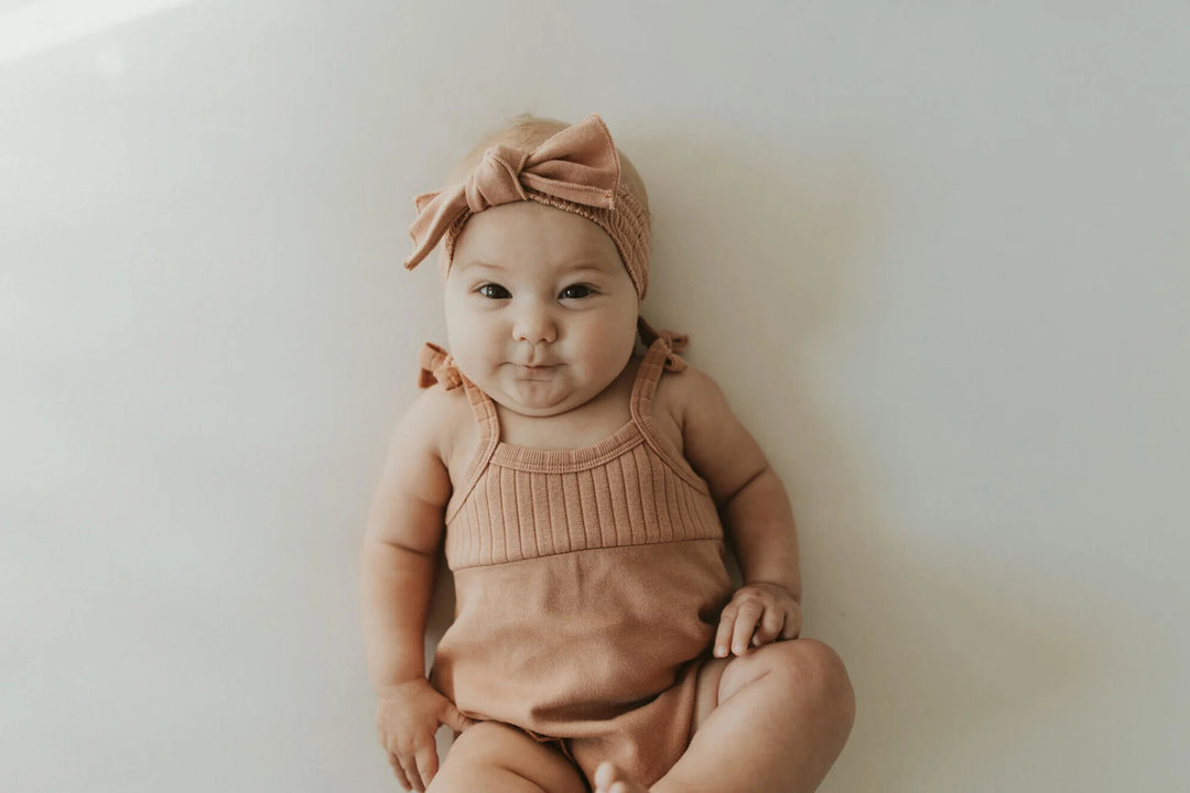 L'oved Baby - Organic Ribbed Smocked Headband - Pitter Patter Boutique