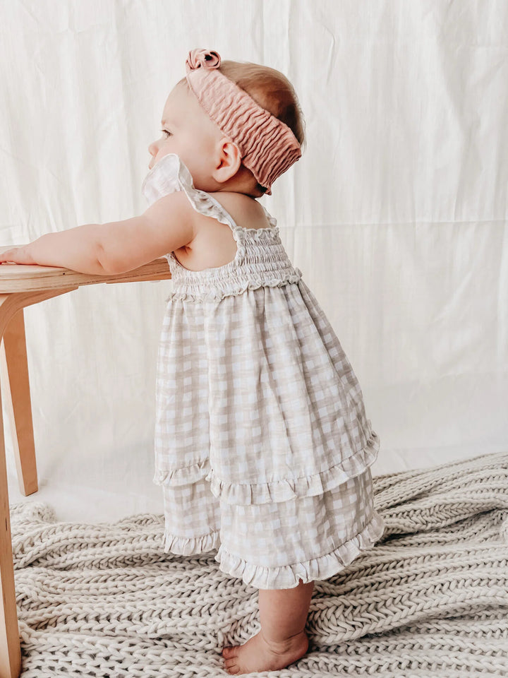 L'oved Baby - Organic Slub Jersey Smocked Summer Dress - Pitter Patter Boutique