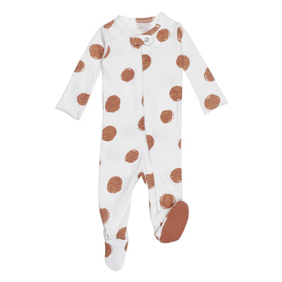 L'oved Baby Slub Jersey Zippered Footie - Pitter Patter Boutique