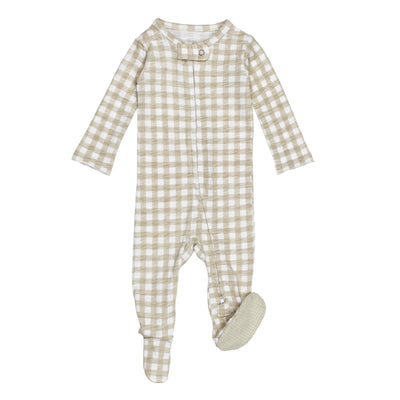 L'oved Baby Slub Jersey Zippered Footie - Pitter Patter Boutique