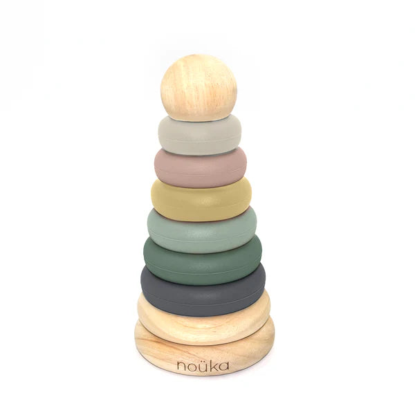 Noüka - Wood & Silicone Stacker