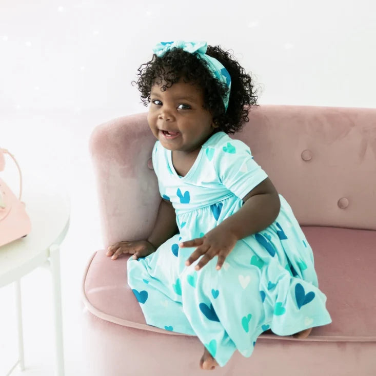 Kyte Baby - Short Sleeve Bamboo Twirl Dress (Size 12-18m to 3T)
