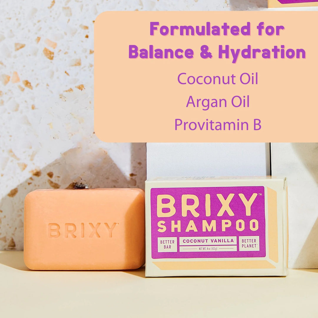 BRIXY - Shampoo Bar for Balance & Hydration - Coconut Vanilla