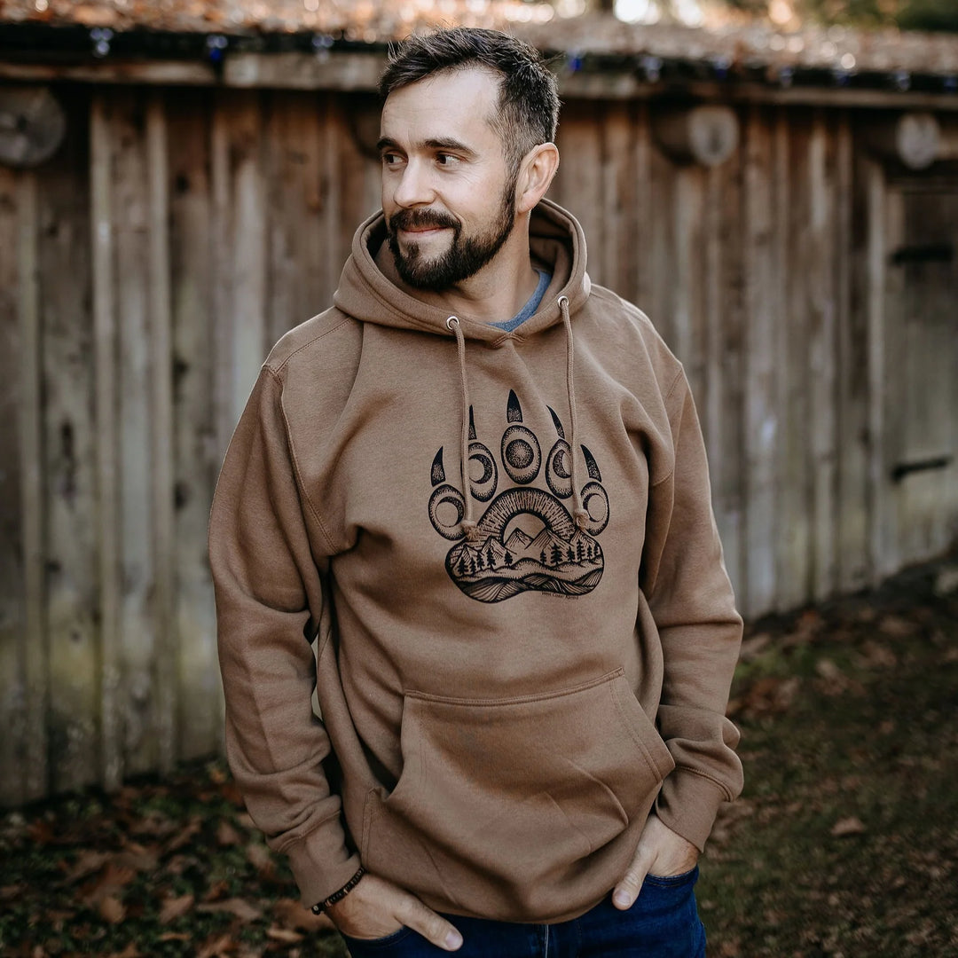 West Coast Karma - Bear Paw Heavyweight Hoodie in Tan