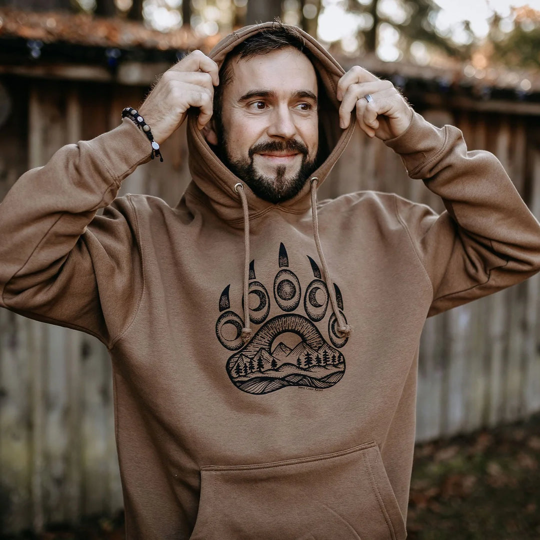 West Coast Karma - Bear Paw Heavyweight Hoodie in Tan