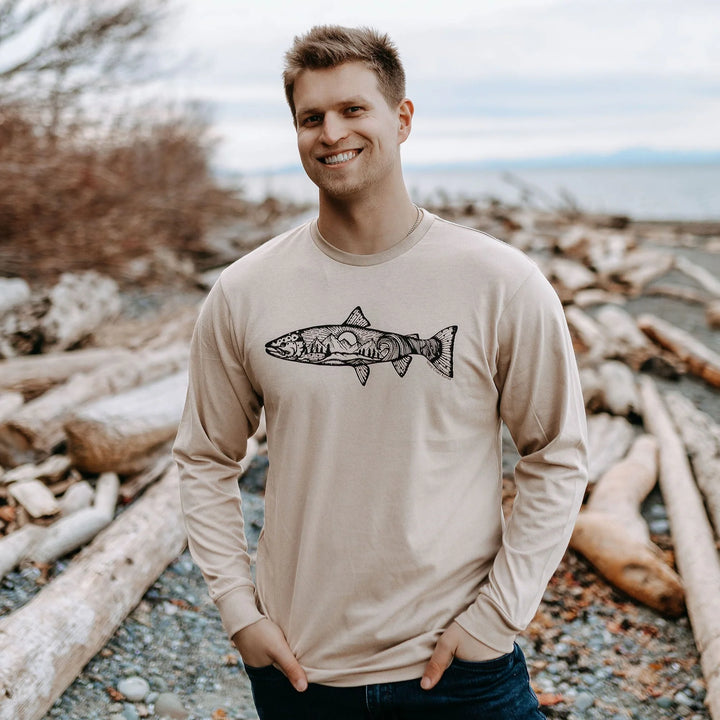 West Coast Karma - Atlantic Salmon Long Sleeve Tee