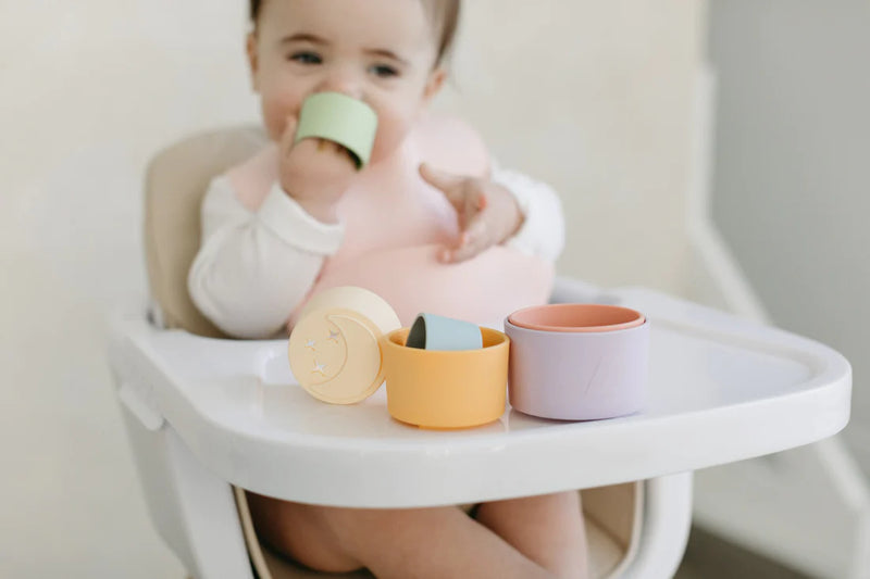 Loulou Lollipop - Silicone Nesting Stacking Cups - Pitter Patter Boutique