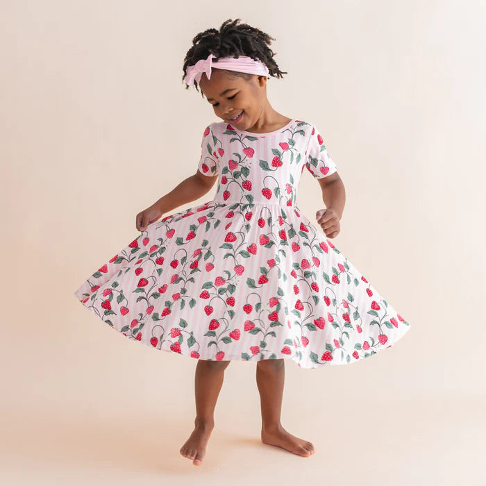 Kyte Baby - Short Sleeve Bamboo Twirl Dress (Size 12-18m to 3T)