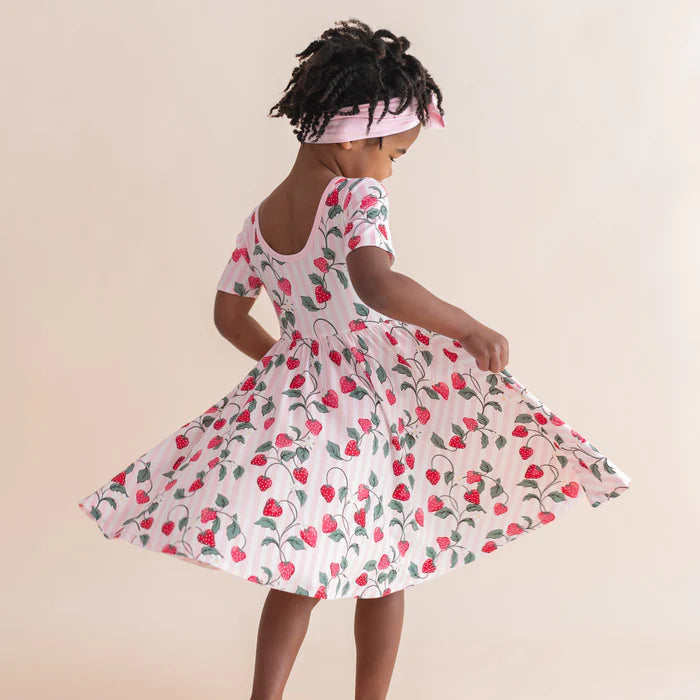 Kyte Baby - Short Sleeve Bamboo Twirl Dress (Size 12-18m to 3T)