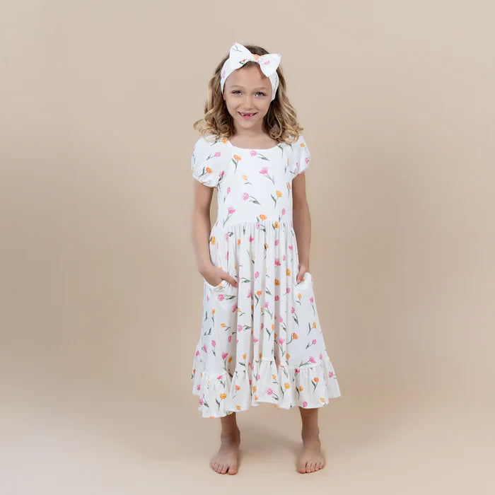 Kyte Baby - Puff Sleeve Bamboo Twirl Dress