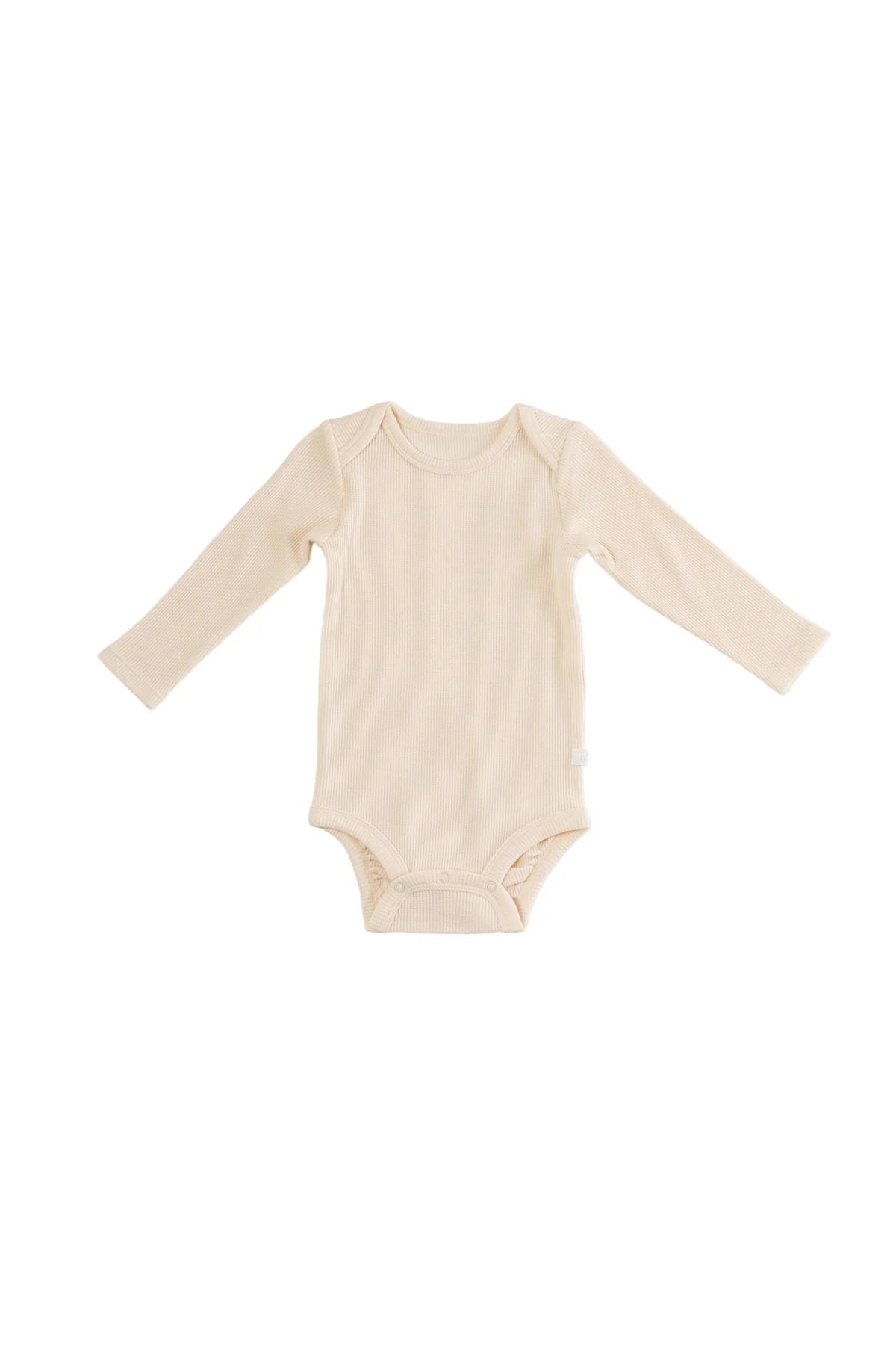 Loulou Lollipop Waffle "Coconut Milk" Long Sleeve Bodysuit