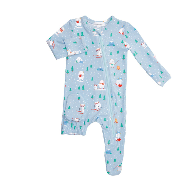 Angel Dear - 3-6M Bamboo 2-Way Zippered Footie - Pitter Patter Boutique