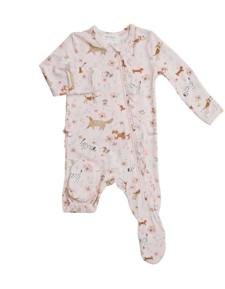 Angel Dear - 3-6M Bamboo 2-Way Zippered Footie - Pitter Patter Boutique